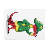 Ein Cartoon Tyrannosaur Rex verkleidet als Napoleo Magnet (Horizontal)