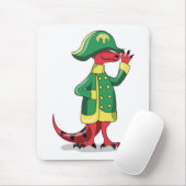 Ein Cartoon Tyrannosaur Rex verkleidet als Napoleo Mousepad (Mit Mouse)