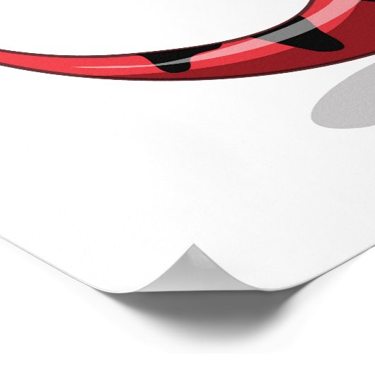 Ein Cartoon Tyrannosaur Rex verkleidet als Napoleo Poster (Ecke)