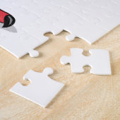 Ein Cartoon Tyrannosaur Rex verkleidet als Napoleo Puzzle (Seite)