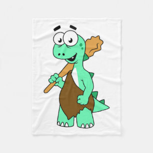 Ein Cartoon Tyrannosaurus Rex Caveman. Fleecedecke