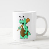 Ein Cartoon Tyrannosaurus Rex Caveman. Jumbo-Tasse (Rechts)