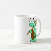 Ein Cartoon Tyrannosaurus Rex Caveman. Kaffeetasse (VorderseiteRechts)