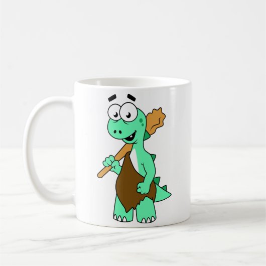 Ein Cartoon Tyrannosaurus Rex Caveman. Kaffeetasse (Links)