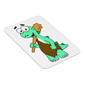 Ein Cartoon Tyrannosaurus Rex Caveman. Magnet (Rechte Seite)