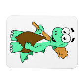 Ein Cartoon Tyrannosaurus Rex Caveman. Magnet (Horizontal)