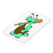 Ein Cartoon Tyrannosaurus Rex Caveman. Magnet (Linke Seite)