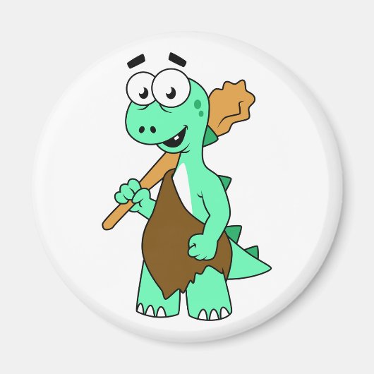 Ein Cartoon Tyrannosaurus Rex Caveman. Magnet (Vorne)