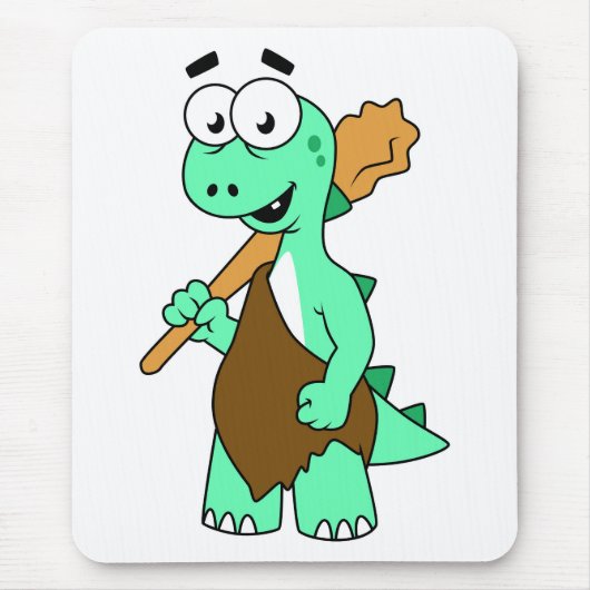 Ein Cartoon Tyrannosaurus Rex Caveman. Mousepad (Vorne)