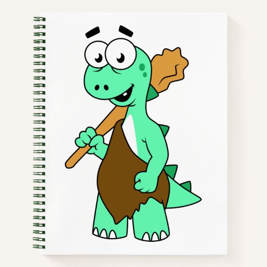 Ein Cartoon Tyrannosaurus Rex Caveman. Notizblock (Vorderseite)