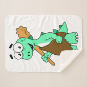 Ein Cartoon Tyrannosaurus Rex Caveman. Sherpadecke (Vorderseite (Horizontal))