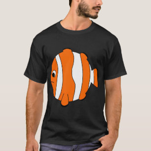 Ein cartoonartiger runder Clownfisch im Kugli-Stil T-Shirt