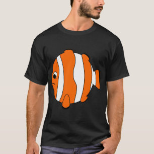 Ein cartoonartiger runder Clownfisch im Kugli-Stil T-Shirt
