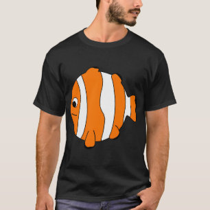 Ein cartoonartiger runder Clownfisch Kugli-Stil VI T-Shirt