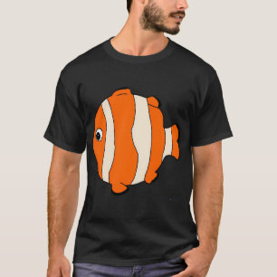 Ein cartoonhafter runder Clownfisch im Kugli-Stil T-Shirt