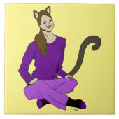 ein Catgirl Fliese (Vorderseite)