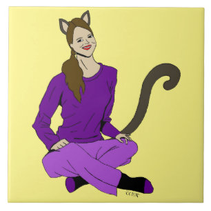 ein Catgirl Fliese
