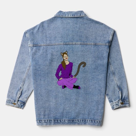 ein Catgirl Jeansjacke (Rückseite)