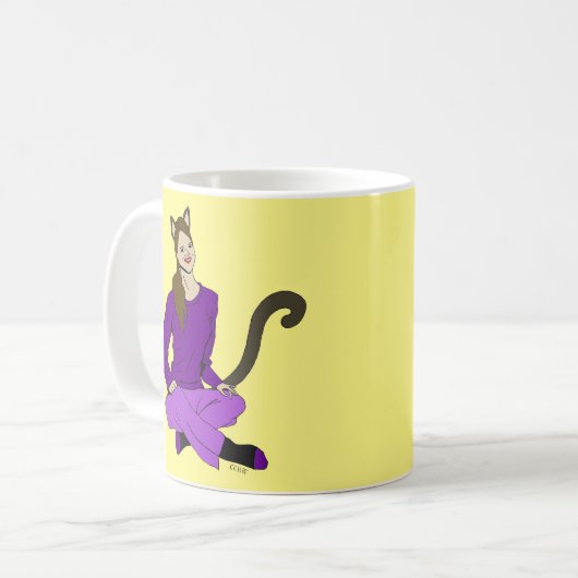 ein Catgirl Kaffeetasse (Vorderseite Links)