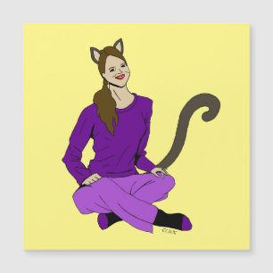 ein Catgirl Magnetkarte