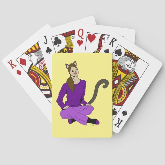 ein Catgirl Spielkarten (Rückseite)