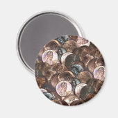 Ein Cent Penny spendet Hintergrund Magnet (Vorderseite/Rückseite)