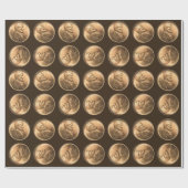 Ein Cent prägt Packpapier (Flach)