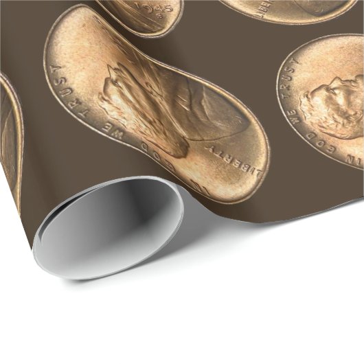 Ein Cent prägt Packpapier (Rolleneckpunkt)