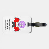 Ein Ceratops Dinosaurier verkleidete sich als Graf Gepäckanhänger (Rückseite horizontal)