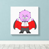 Ein Ceratops Dinosaurier verkleidete sich als Graf Leinwanddruck (Insitu (Holzboden))