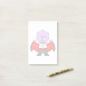 Ein Ceratops Dinosaurier verkleidete sich als Graf Post-it Klebezettel (Auf Schreibtisch)