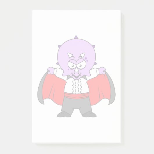 Ein Ceratops Dinosaurier verkleidete sich als Graf Post-it Klebezettel (Vorderseite)