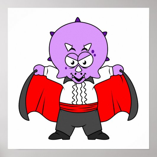 Ein Ceratops Dinosaurier verkleidete sich als Graf Poster (Vorne)