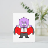 Ein Ceratops Dinosaurier verkleidete sich als Graf Postkarte (Stehend Vorderseite)