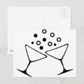 Ein Champagnertoast Postkarte (Vorne/Hinten)