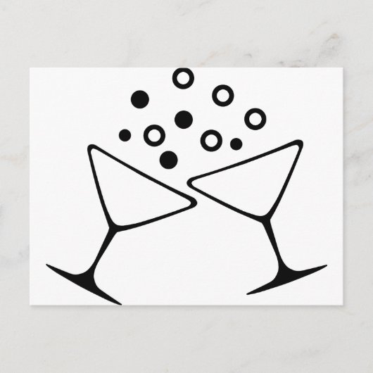 Ein Champagnertoast Postkarte (Vorderseite)
