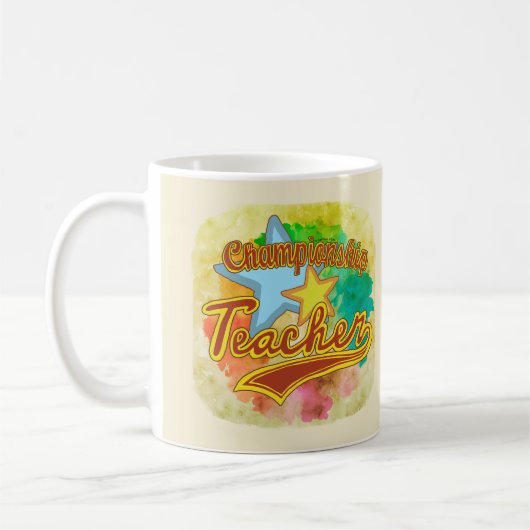 Ein Champion-Lehrer-Becher Kaffeetasse (Links)