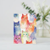Ein Chaos bei Katzen Postkarte (Stehend Vorderseite)