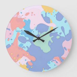 Ein chaotisches Farbmuster Große Wanduhr