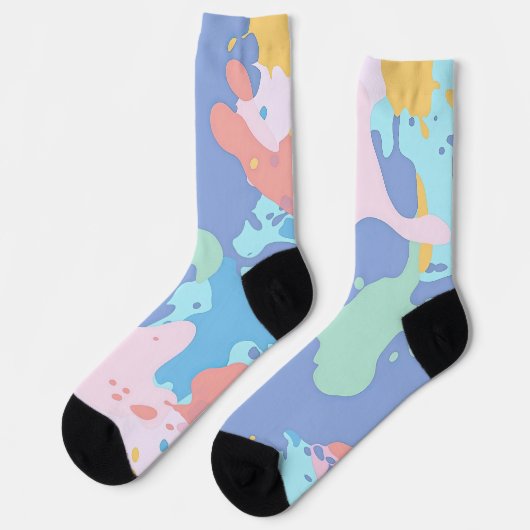 Ein chaotisches Farbmuster Socken (Linkes Detail)