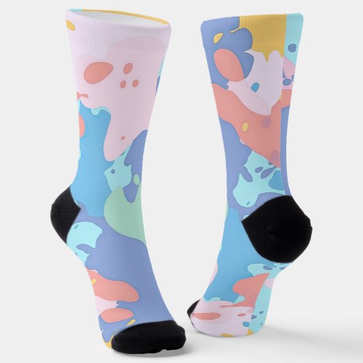 Ein chaotisches Farbmuster Socken (Gewinkelt)