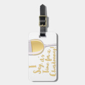 Ein Chardonnay Gepäckanhänger (Vorderseite vertikal)
