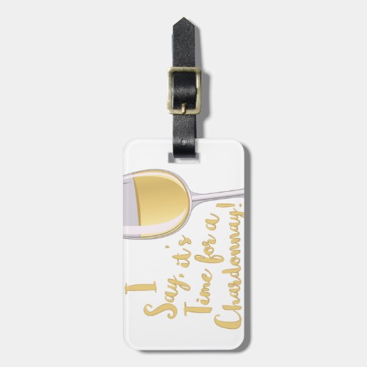 Ein Chardonnay Gepäckanhänger (Vorderseite vertikal)