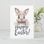 Ein charmanter bemalter Osterhase Feiertagskarte (Stehend Vorderseite)