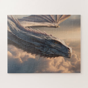 Ein charmanter Fantasy-Drache in einer magischen L Puzzle