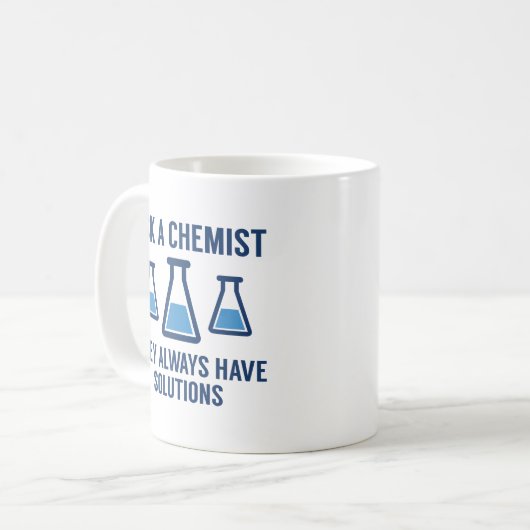 Ein Chemist gefragt Kaffeetasse (Vorderseite Links)