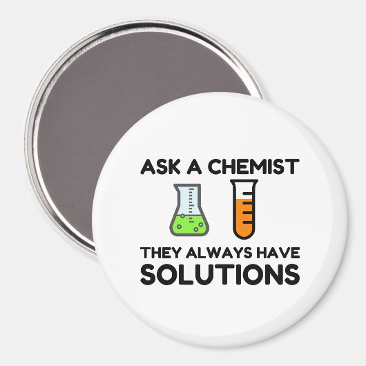 Ein Chemist gefragt Magnet (Vorderseite/Rückseite)