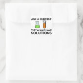 Ein Chemist gefragt Quadratischer Aufkleber (Tasche)