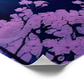 Ein Cherry Blossom See in der Nacht Poster (Ecke)