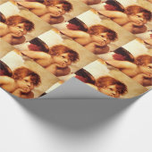 Ein Cherub, Detail der Sixtinischen Madonna - Raph Geschenkpapier (Ecke)